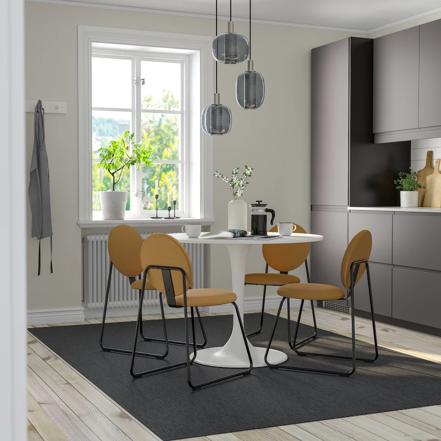 Набор кухонных столов - DOCKSTA/MÅNHULT IKEA/ДОКСТА/МОНХУЛЬТ ИКЕА, 103 см, белый/коричневый (изображение №2)