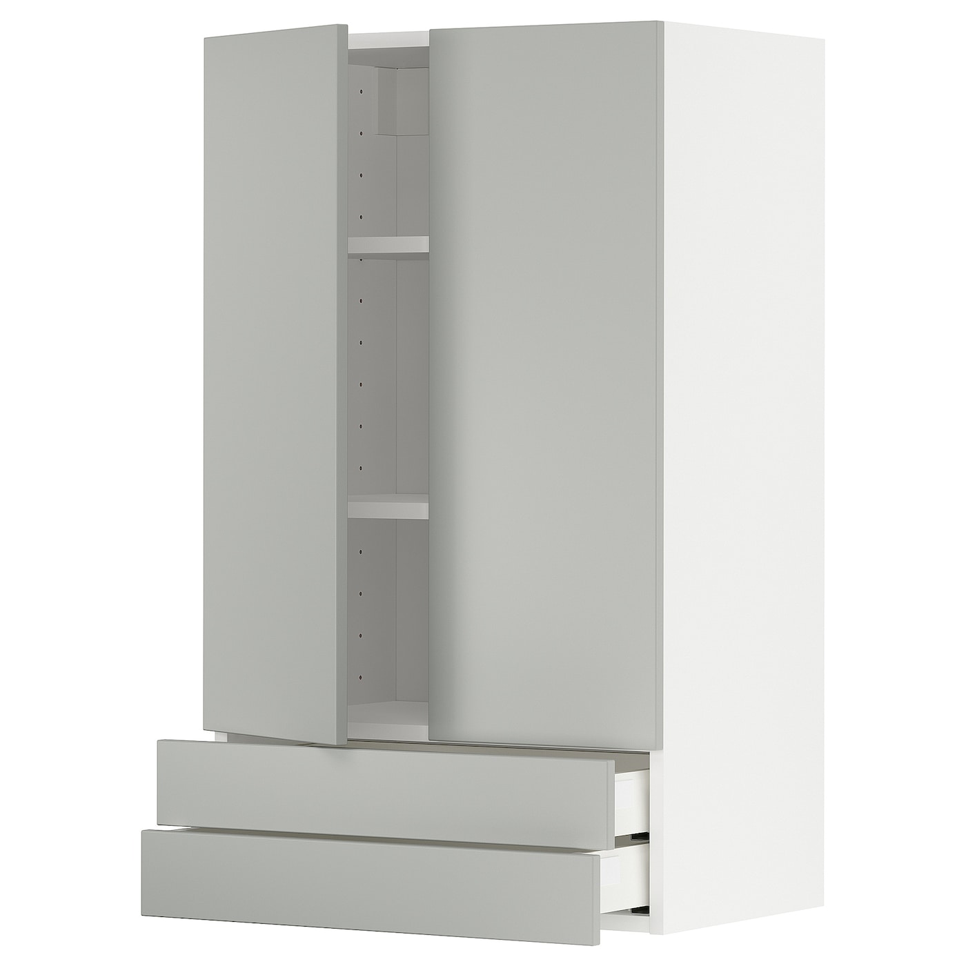 Навесной шкаф - METOD / MAXIMERA IKEA/ МЕТОД/МАКСИМЕРА ИКЕА, 60х100 см, белый/серый