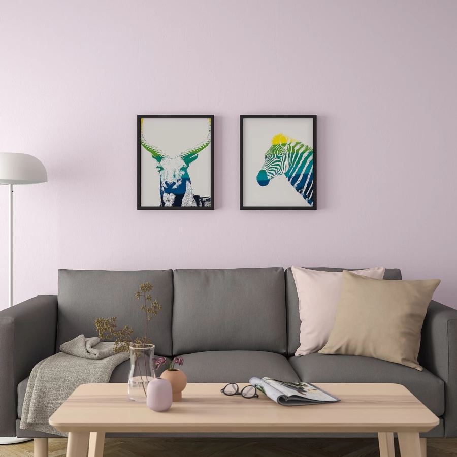 Постер, 2 шт. - IKEA BILD, 40х50 см, «Животные в спектре», БИЛЬД ИКЕА (изображение №2)