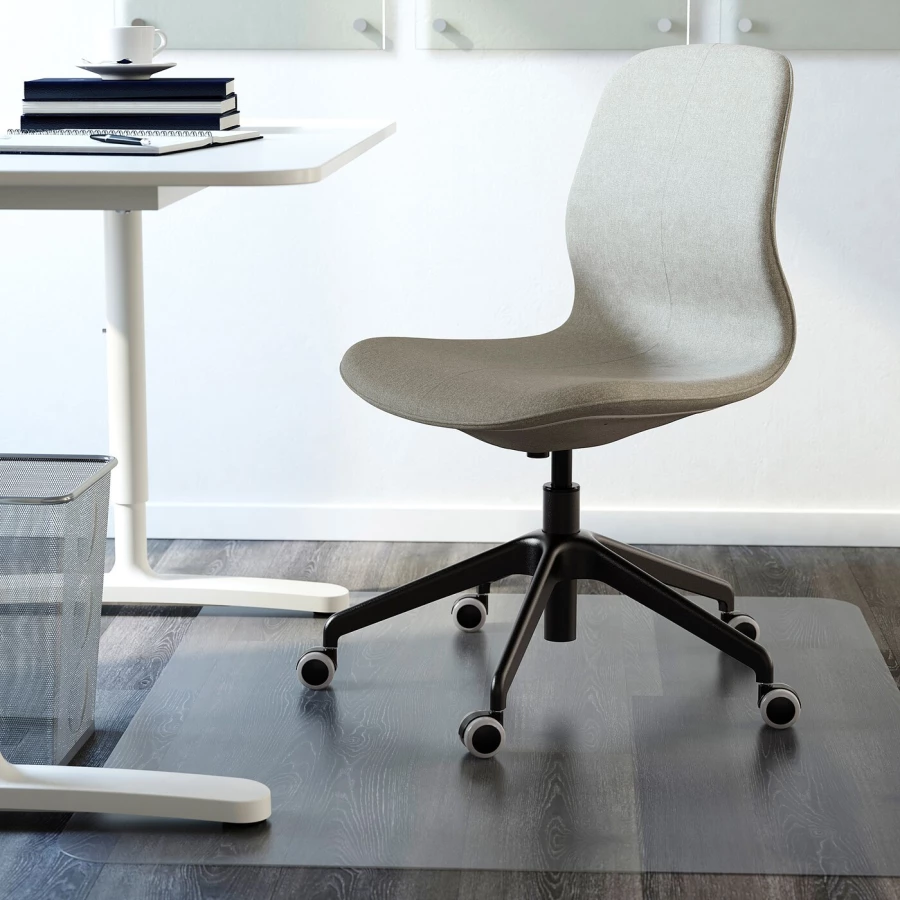 Офисный стул - IKEA LÅNGFJÄLL/LANGFJALL, 68x68x92см, серый, ЛОНГФЬЕЛЛЬ ИКЕА (изображение №2)