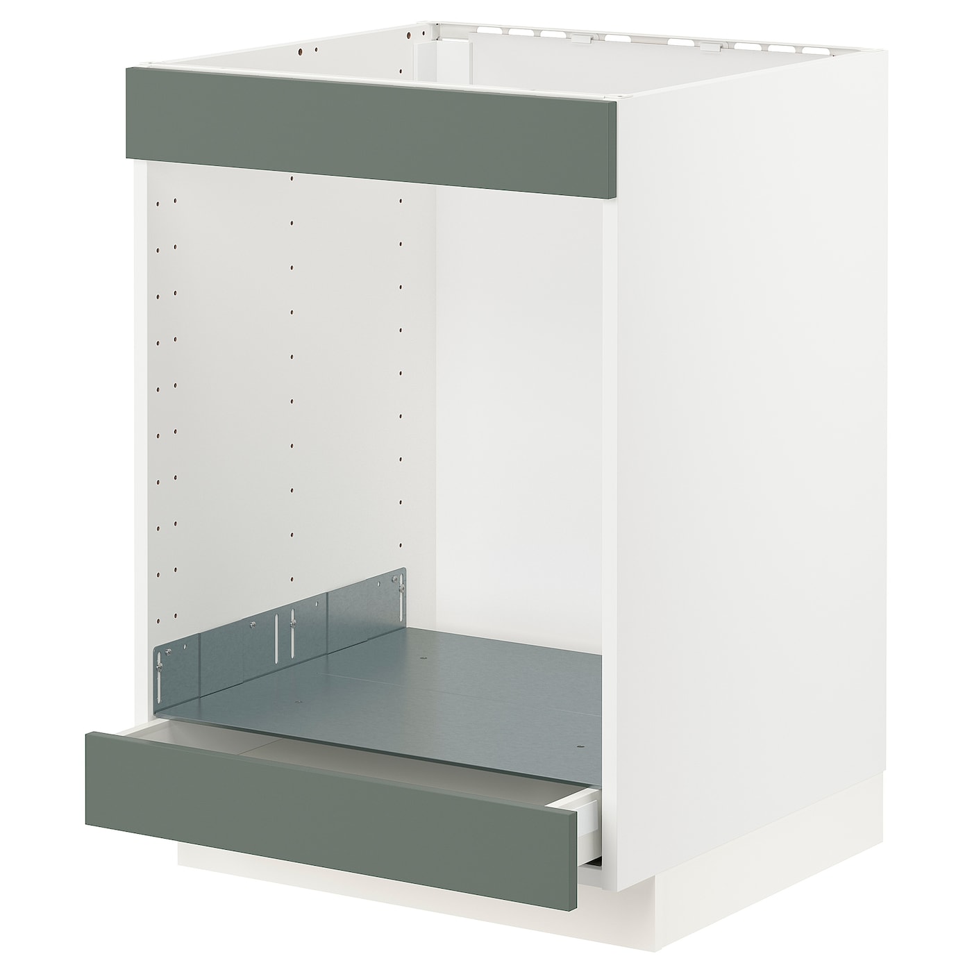 Напольный шкаф - IKEA METOD MAXIMERA, 88x62x60см, белый/серо-зеленый, МЕТОД МАКСИМЕРА ИКЕА
