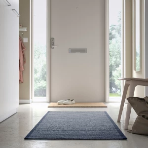 Второе фото. Ковер безворсовый - IKEA IDROTTSPLATS / ИДРОТТСПЛАТС ИКЕА, 150х80 см, синий