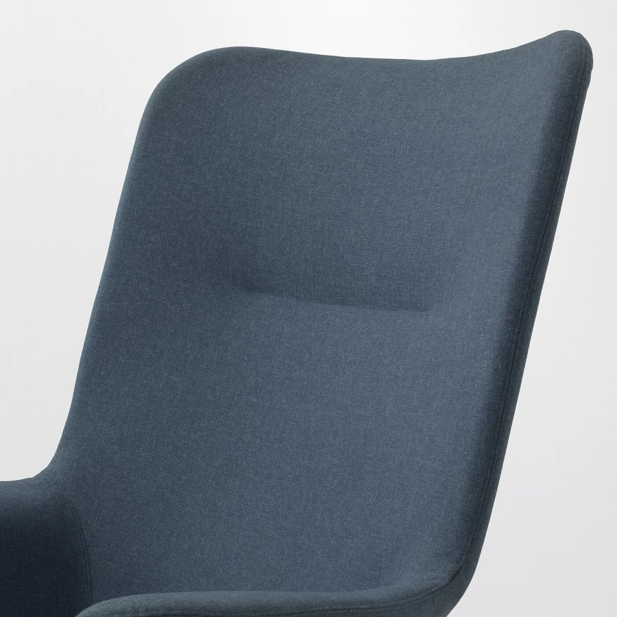 Кресло с высокой спинкой - IKEA VEDBO/ВЕДБО ИКЕА, 108х85х80 см, темно-синий (изображение №4)