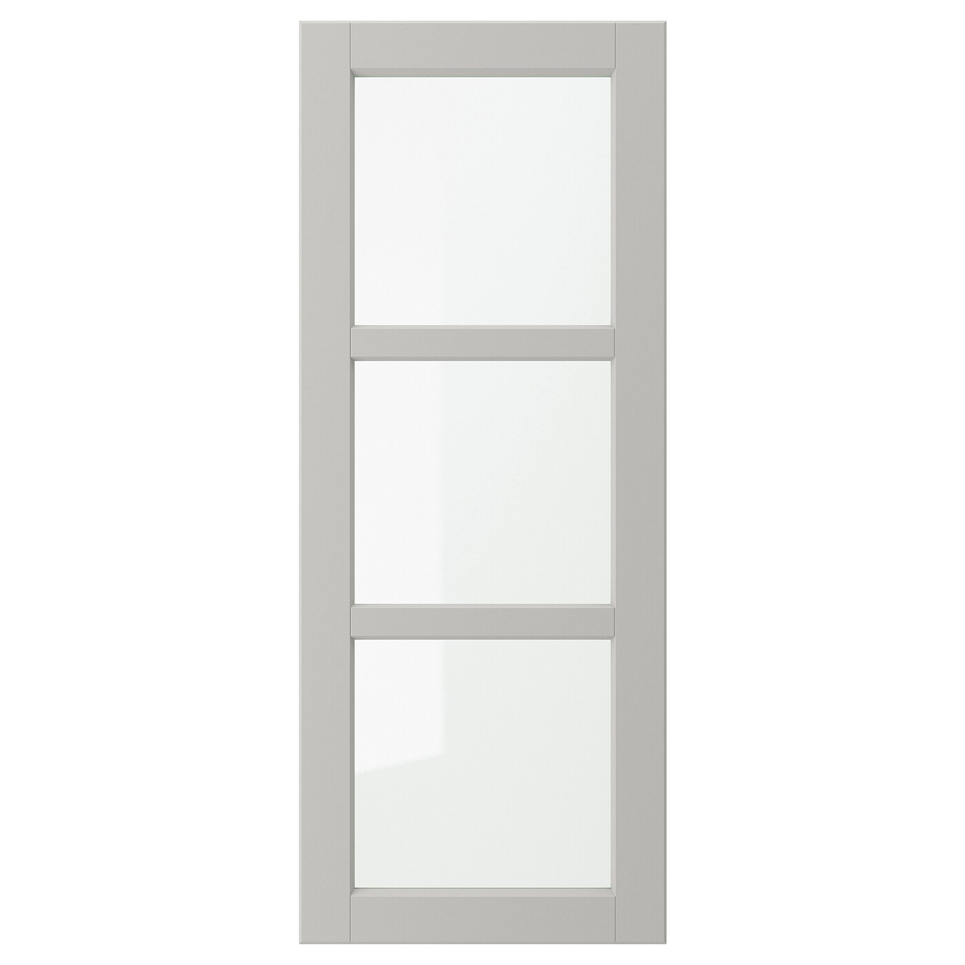 Дверца со стеклом - IKEA LERHYTTAN, 100х40 см, светло-серый, ЛЕРХЮТТАН ИКЕА