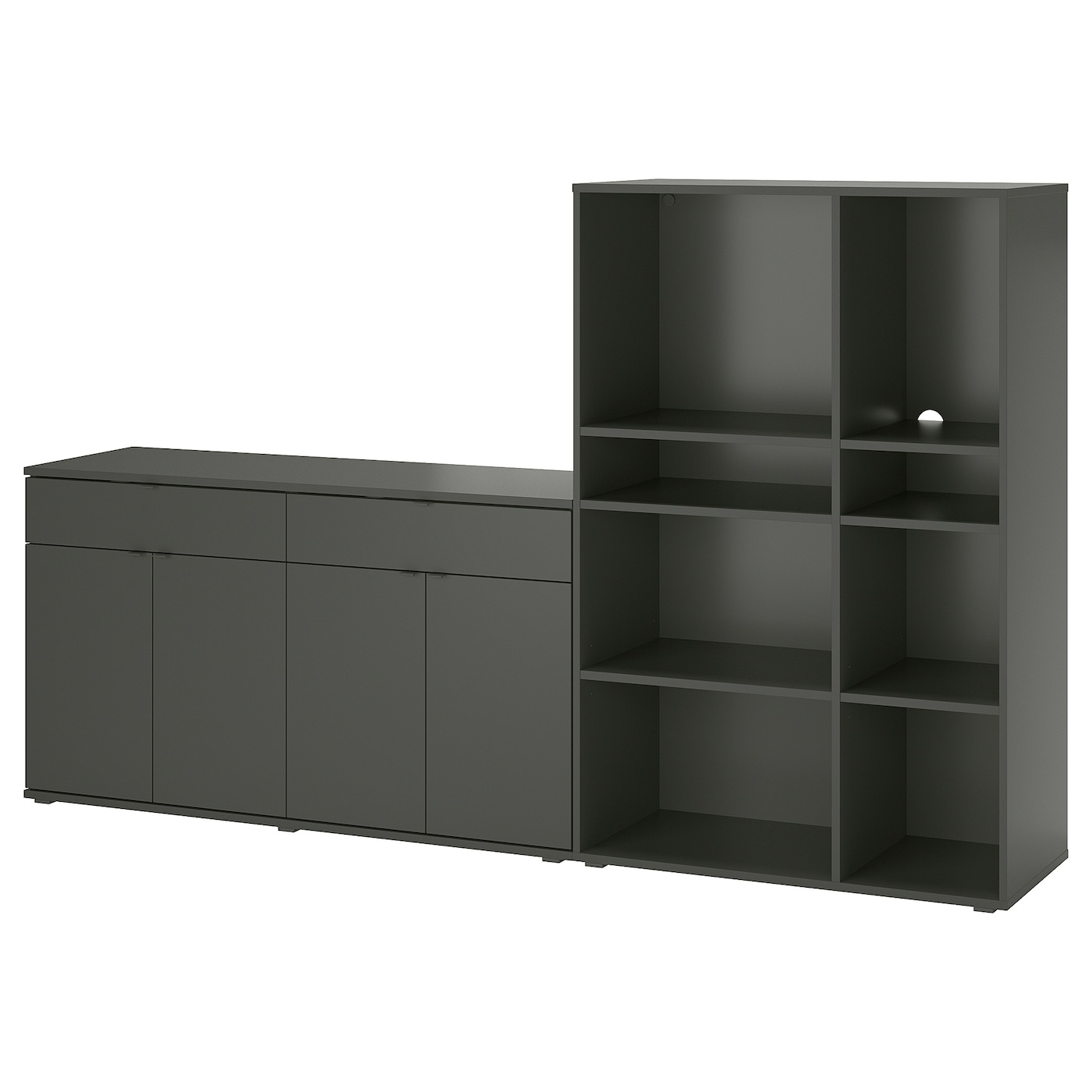 Комбинация для хранения - VIHALS  IKEA/ ВИХАЛС ИКЕА, 140х235 см, серый