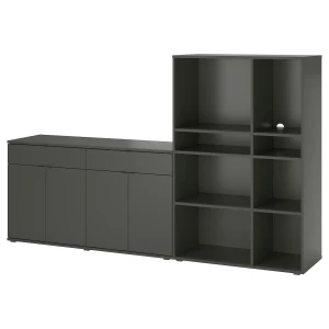 Комбинация для хранения - VIHALS IKEA/ ВИХАЛС ИКЕА, 140х235 см, серый