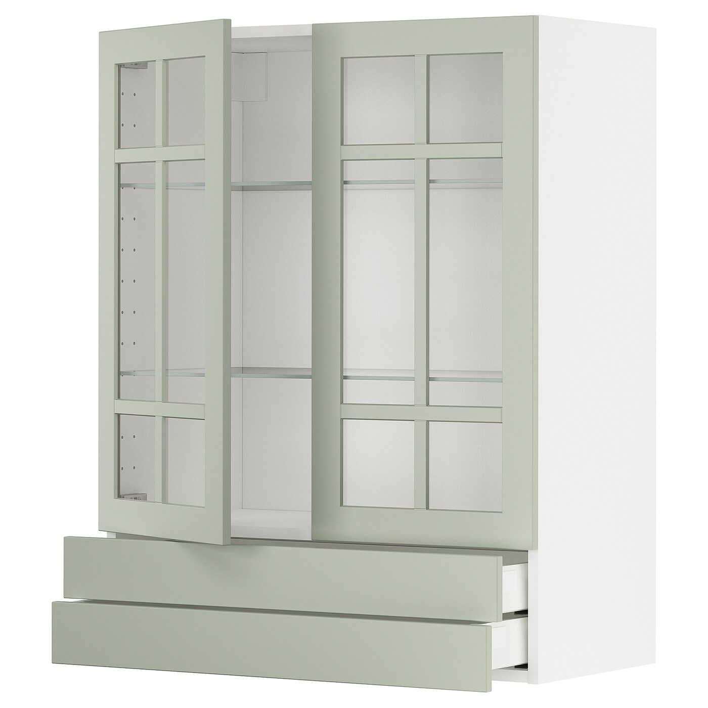 Шкаф  - METOD / MAXIMERA IKEA/  МЕТОД/МАКСИМЕРА ИКЕА, 100х80 см, белый/зеленый