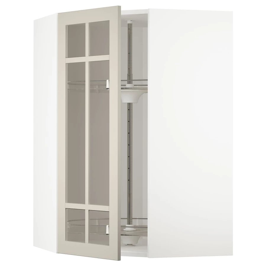 Шкаф -  METOD IKEA/ МЕТОД ИКЕА, 68х100 см, белый/светло-бежевый (изображение №1)