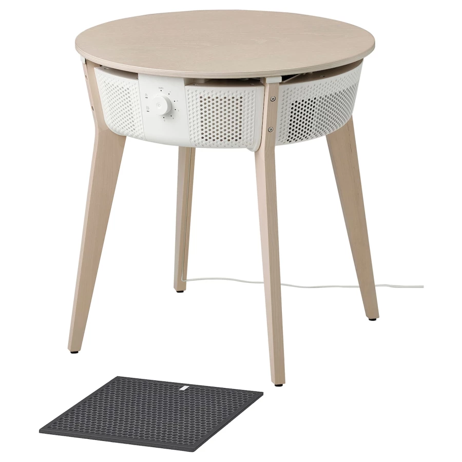 Стол с очистителем воздуха со сменным фильтром - IKEA STARKVIND, 56х56 см, белый, СТАРКВИНД ИКЕА (изображение №1)