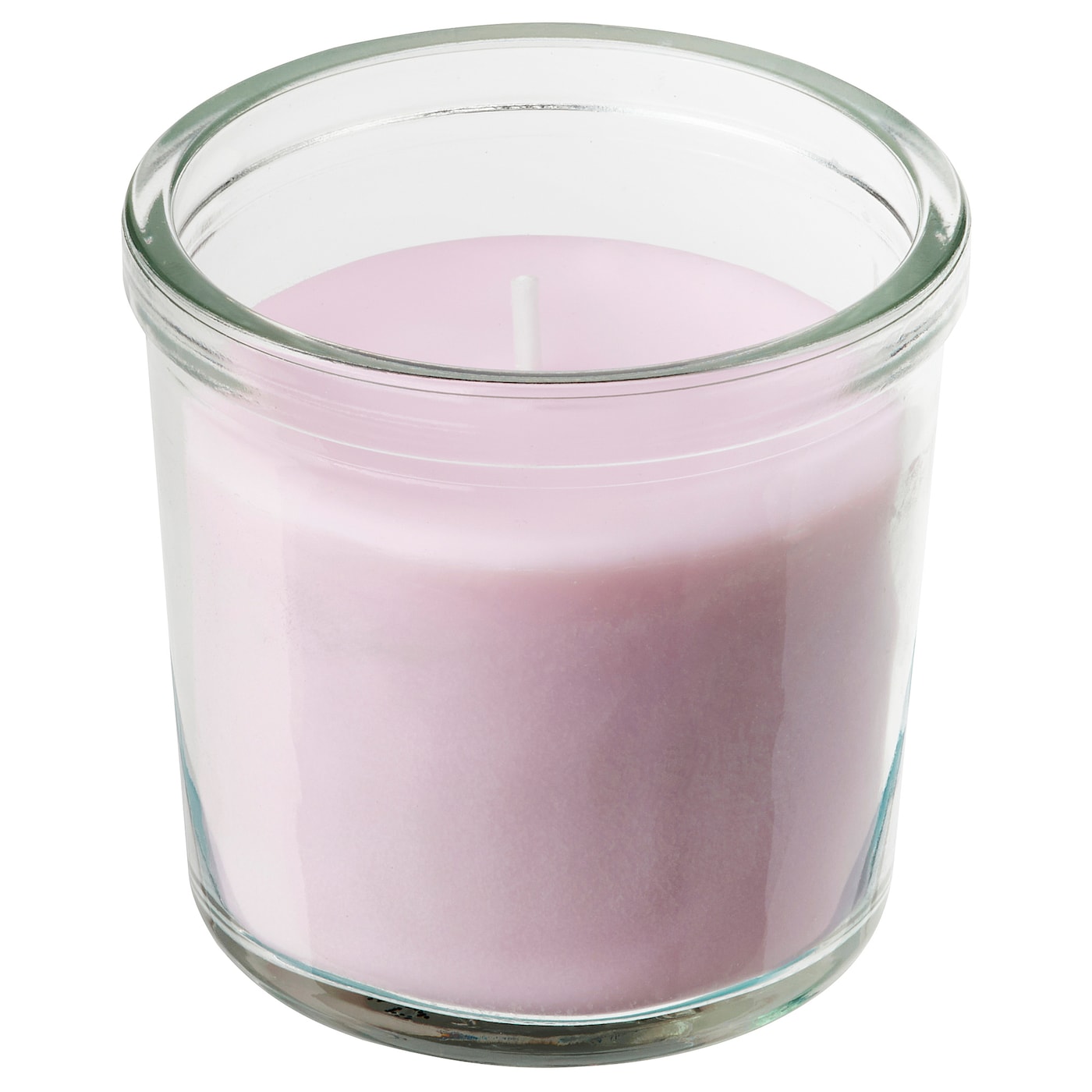 Ароматическая свеча в стакане - IKEA LUGNARE/ЛУГНАРЕ ИКЕА, 7х7,5 см, розовый