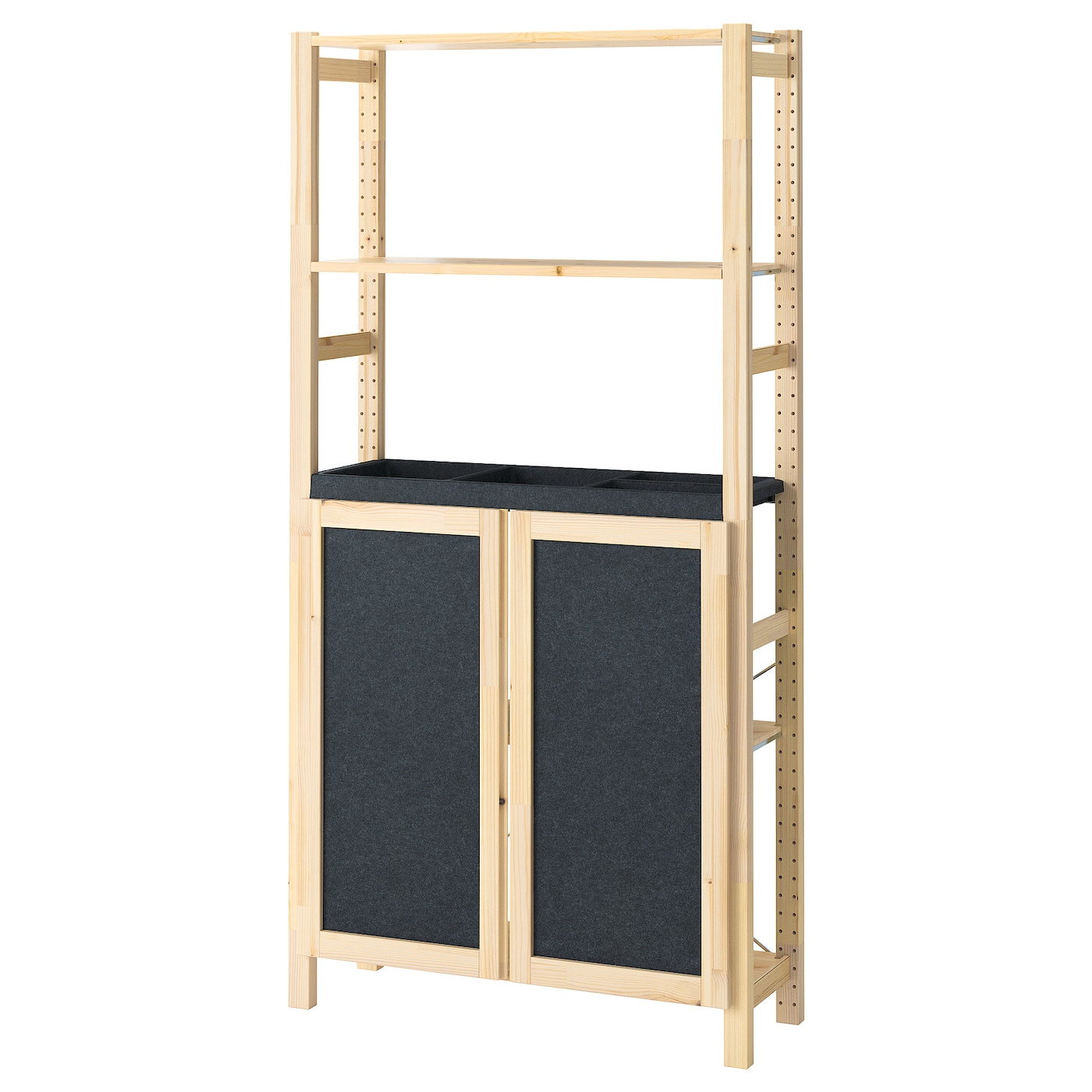 Комбинация для хранения - IKEA IVAR/ИВАР ИКЕА, 89х30х179 см, сосна/черный