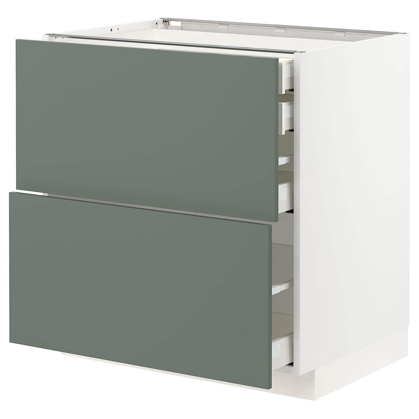Напольный кухонный шкаф  - IKEA METOD MAXIMERA, 88x61,6x80см, белый/серый, МЕТОД МАКСИМЕРА ИКЕА