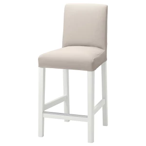 Барный стул со спинкой - BERGMUND IKEA/БЕРГМУРД ИКЕА, 97х45х48см, бежевый