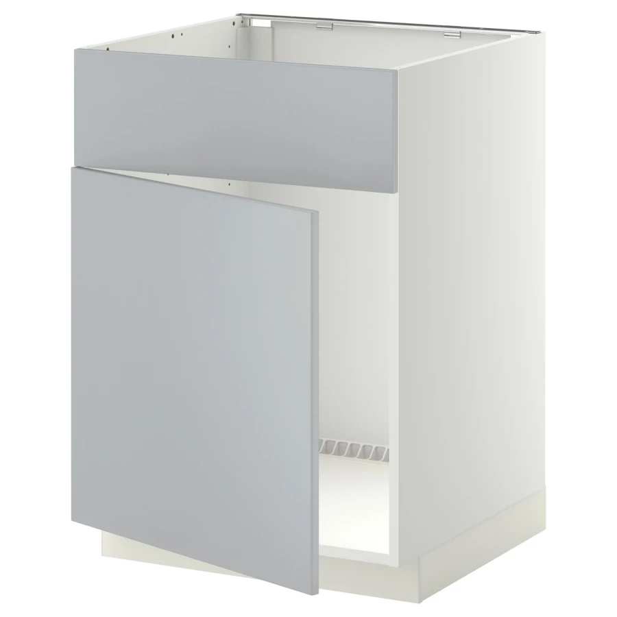 Тумба под умывальник - METOD IKEA/ МЕТОД ИКЕА, 60x60 см, серый/белый (изображение №1)