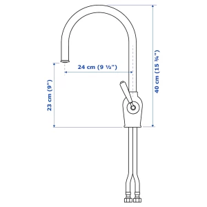 Второе фото. Смеситель - INSJÖN /INSJОN IKEA/ ИНШЁН ИКЕА, 40 см, хром