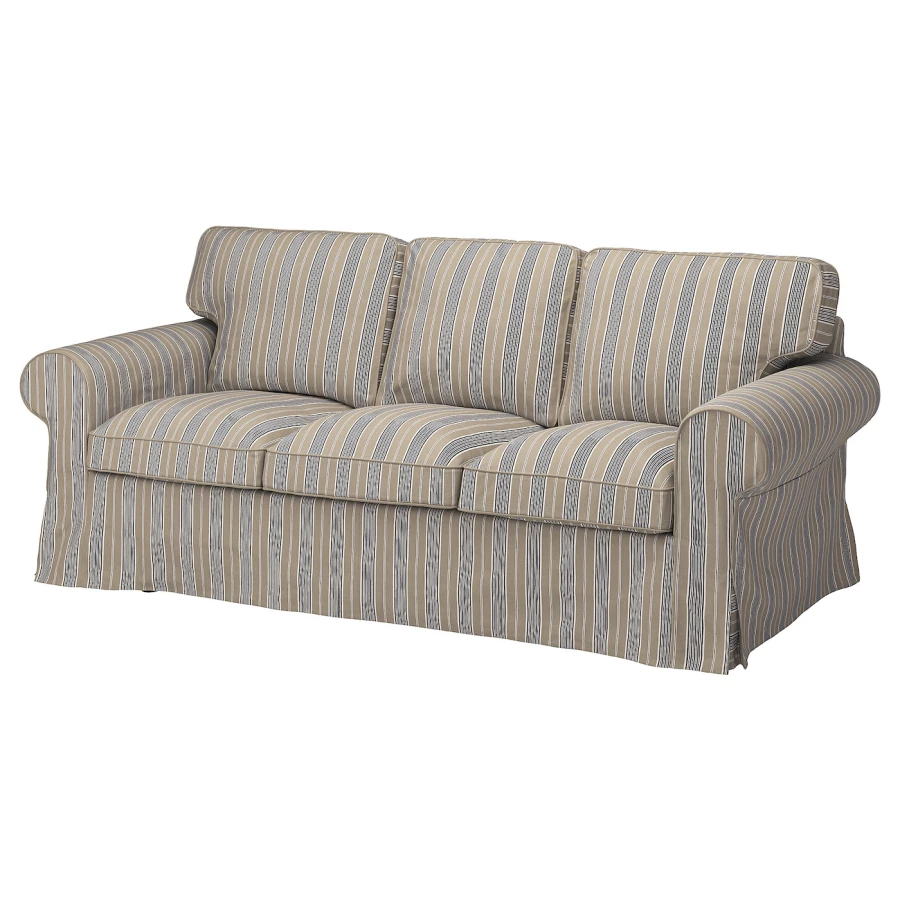 3-местный диван - IKEA EKTORP/ЭКТОРП ИКЕА, 88х88х218 см, полосатый (изображение №1)