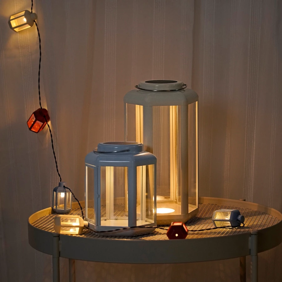 Декоративное лампа - SOLVINDEN IKEA/ СОЛВИНДЕН ИКЕА,28 см, белый (изображение №4)