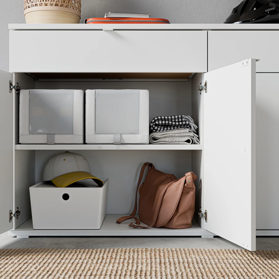 Комбинация для хранения - VIHALS IKEA/ ВИХАЛС ИКЕА, 235x37x140 см, белый (изображение №4)