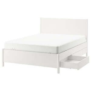 Каркас кровати с ящиками - TONSTAD IKEA/ ТОНСТАД ИКЕА, 140х200 см, белый
