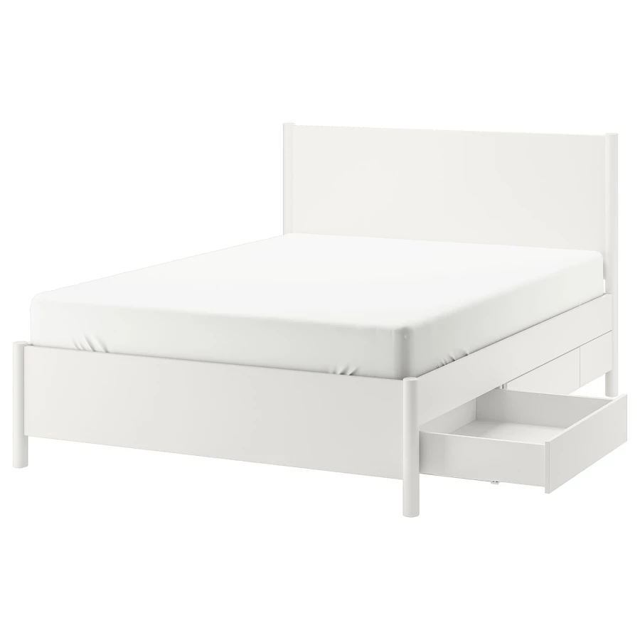 Каркас кровати - TONSTAD IKEA/ ТОНСТАД ИКЕА,  209х149 см, белый (изображение №1)