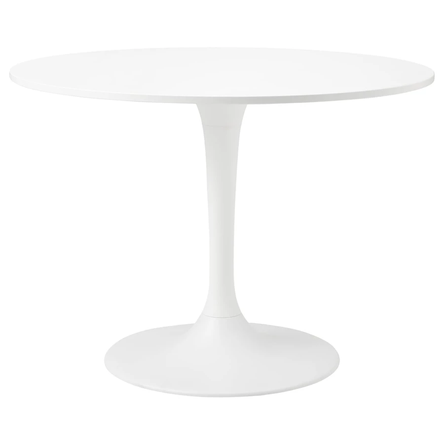 Стол круглый - IKEA DOCKSTA, 103х75 см, белый, ДОКСТА ИКЕА (изображение №1)