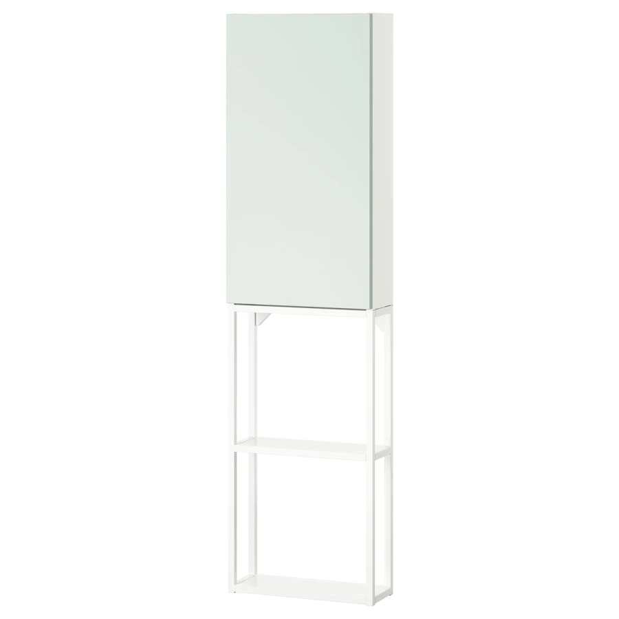 Книжный шкаф -  ENHET IKEA/ ЭНХЕТ ИКЕА, 150х40 см, белый/зеленый (изображение №1)