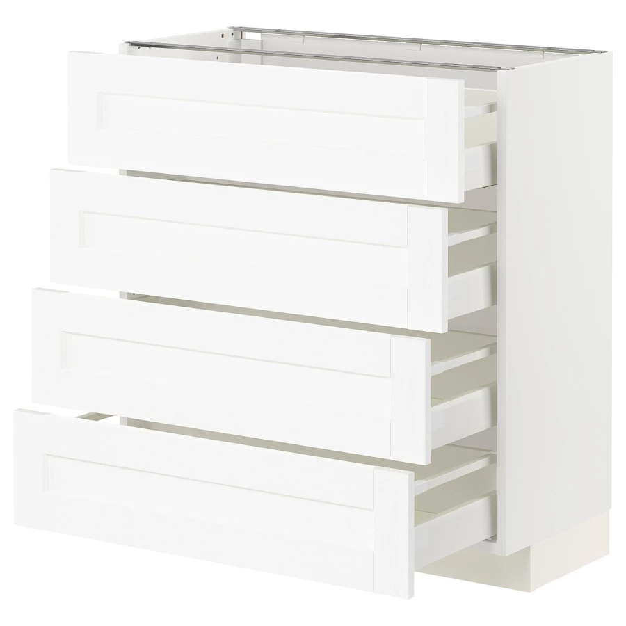 Напольный кухонный шкаф  - IKEA METOD MAXIMERA, 88x39,5x80см, белый, МЕТОД МАКСИМЕРА ИКЕА (изображение №1)