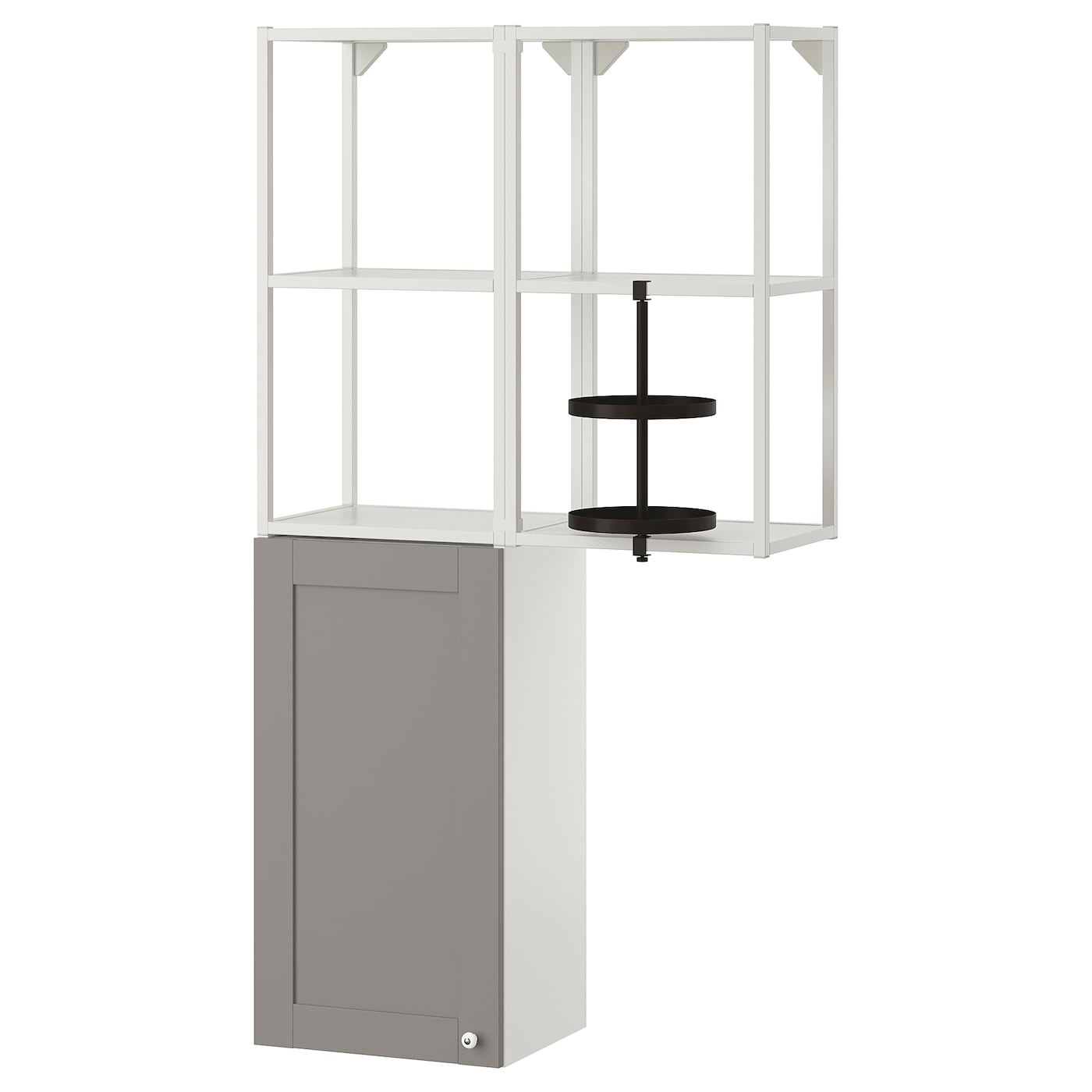 Стеллаж - IKEA ENHET/ЭНХЕТ ИКЕА, 80х32х150 см, белый/серый