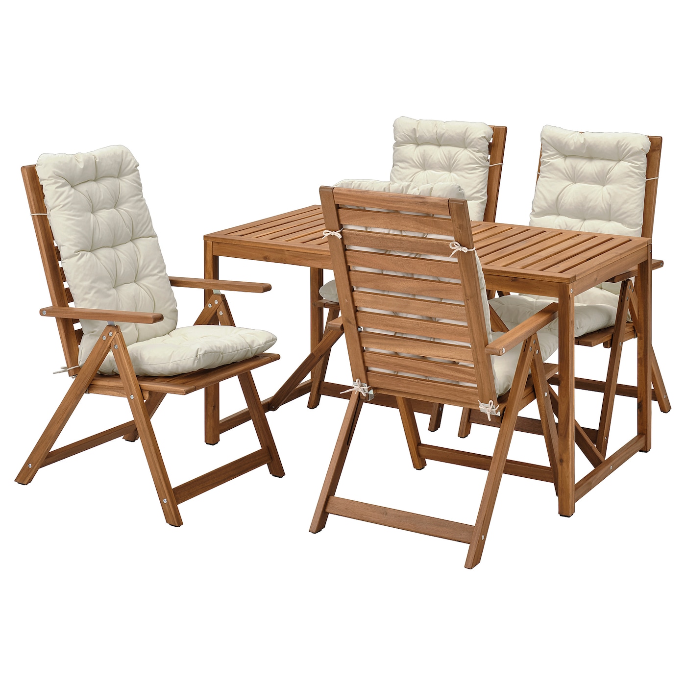 Обеденный стол и регулируемые стулья - NÄMMARÖ IKEA/НАМАРО ИКЕА, 120х180х80 см, коричневый