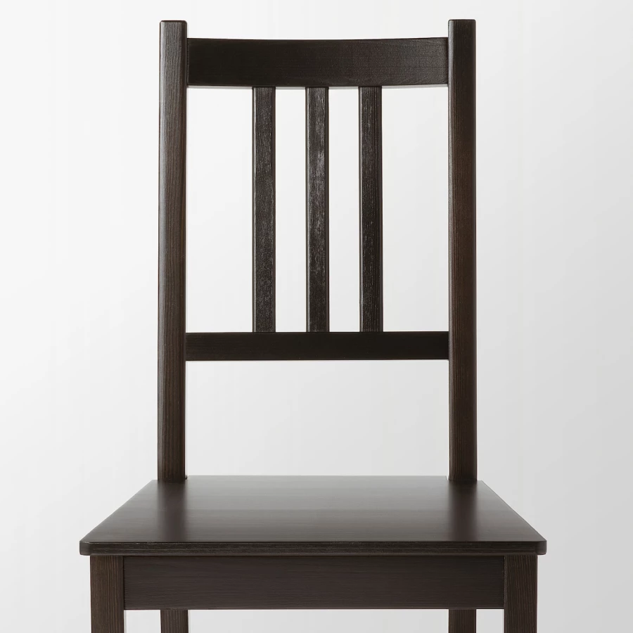 Стул деревянный - IKEA STEFAN, 90х42х49 см, черно-коричневый, СТЕФАН ИКЕА (изображение №6)