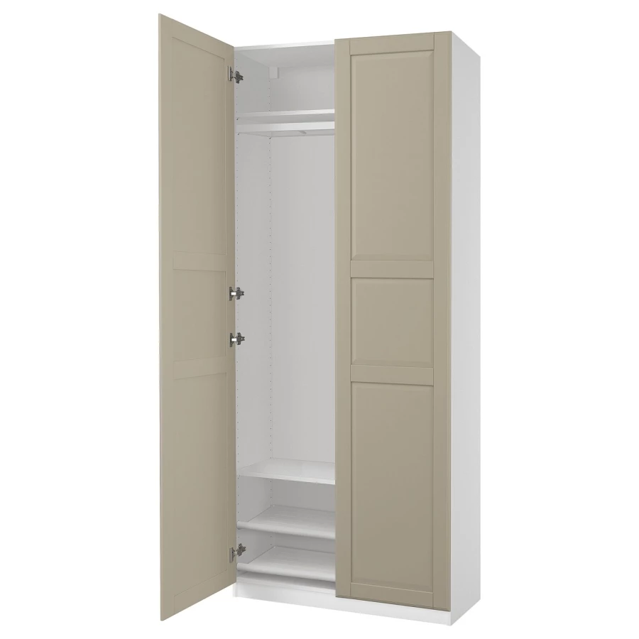 Гардеробная комбинация - IKEA PAX/TYSSEDAL / ПАКС/ТИССЕДАЛЬ ИКЕА, 236x100x37 см ,белый/бежевый (изображение №1)