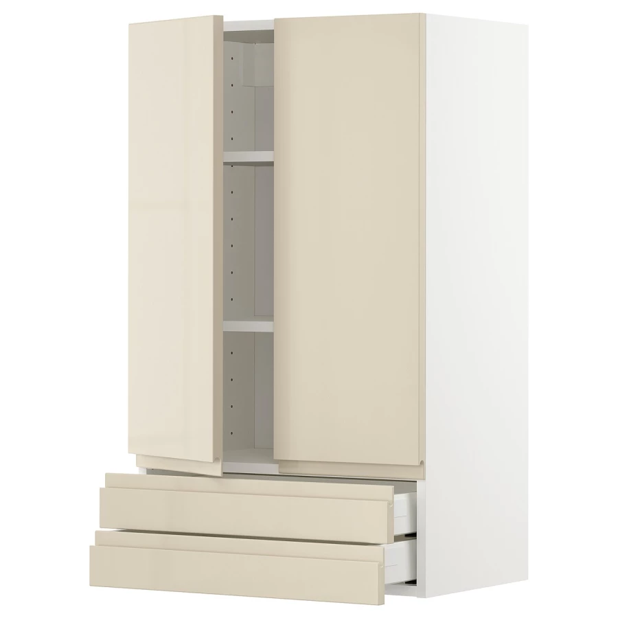 Шкаф  - METOD / MAXIMERA IKEA/  МЕТОД/МАКСИМЕРА ИКЕА, 100х66 см, белый/бежевый (изображение №1)