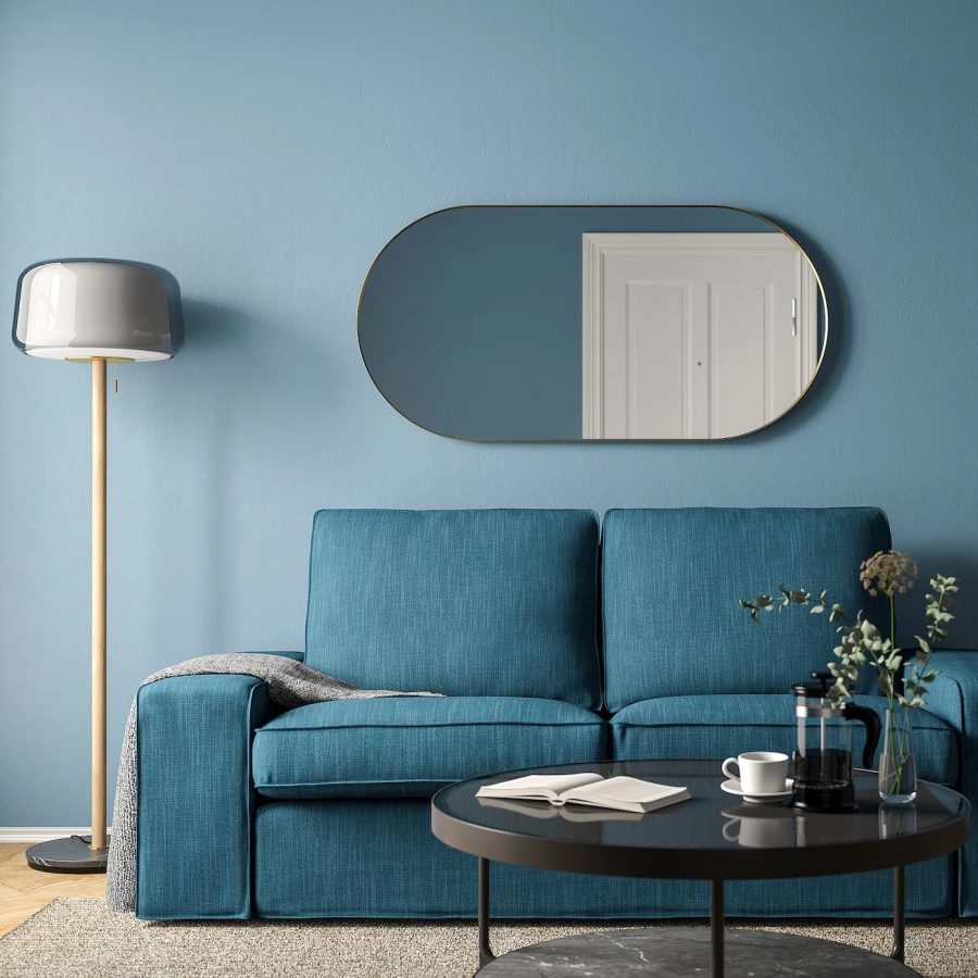 Зеркало - LINDBYN IKEA/ ЛИНДБЮН ИКЕА, 120х60 см,  золотистый (изображение №5)