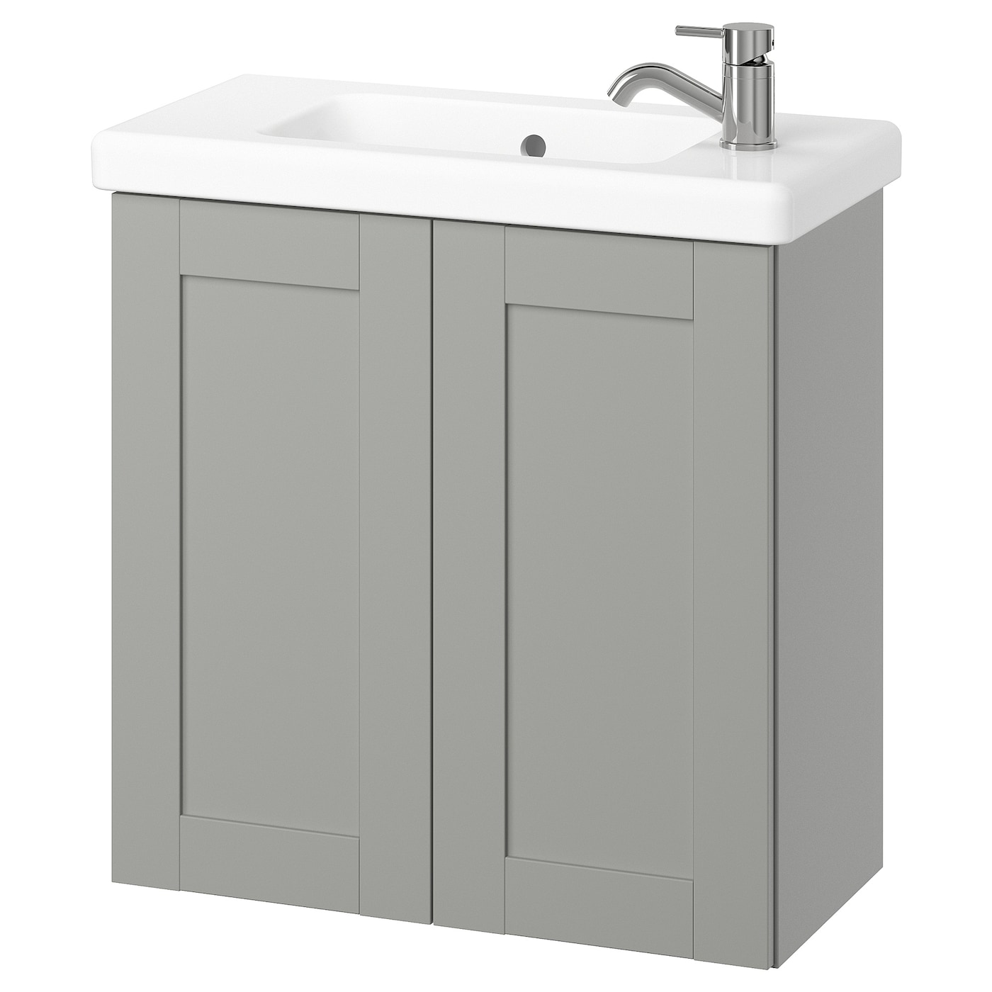 Тумба для ванной - ENHET / TVÄLLEN  /TVАLLEN  IKEA/ ЭНХЕТ / ТВЭЛЛЕН ИКЕА,  64х33х65 см , белый/серый
