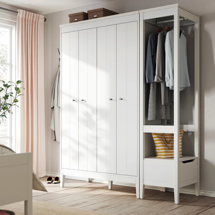 Комбинация для хранения - IDANÄS/IDANАS  IKEA/ ИДАНАС ИКЕА,180x59x211 см, белый (изображение №3)