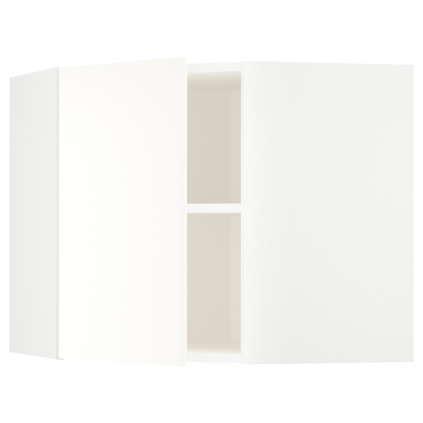 Угловой навесной шкаф с полками - METOD  IKEA/  МЕТОД ИКЕА, 60х68 см, белый