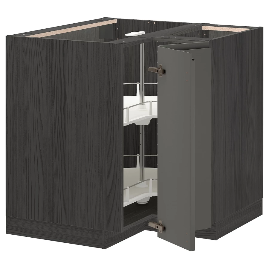 Напольный шкаф - METOD IKEA/ МЕТОД ИКЕА,  88х88 см, коричневый/серый (изображение №1)