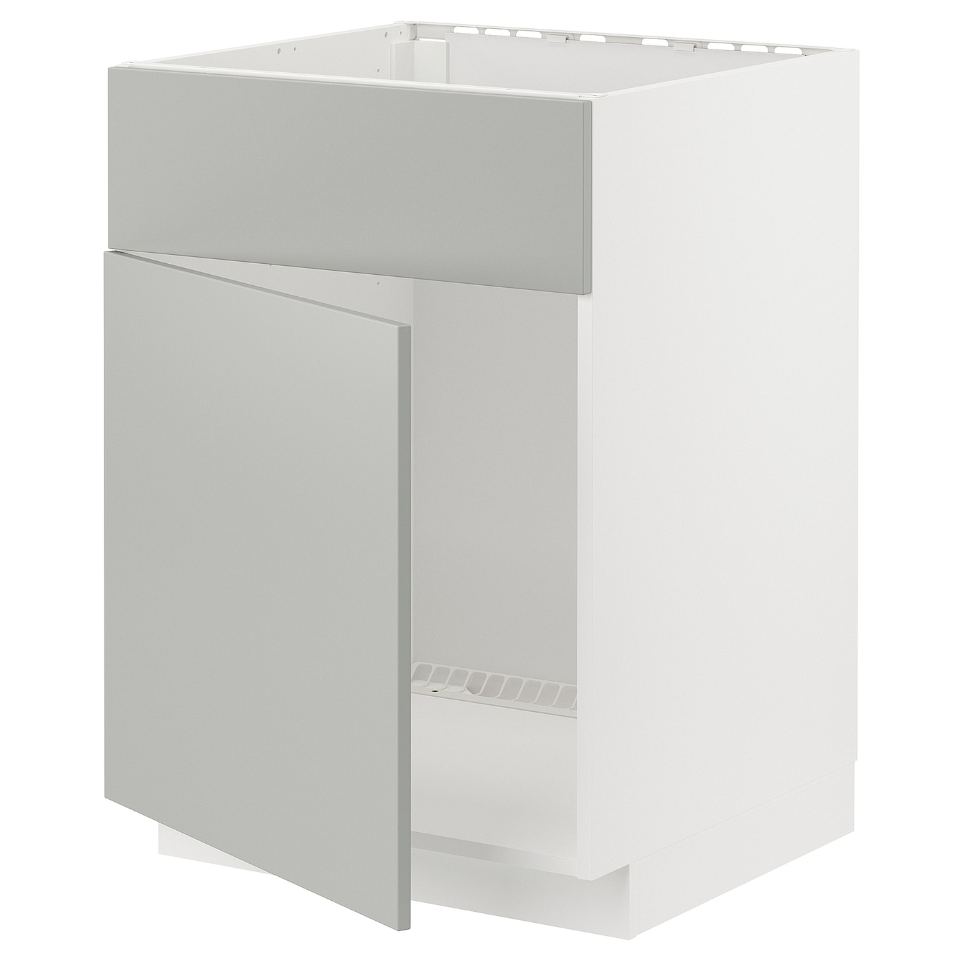 Напольный шкаф - METOD IKEA/ МЕТОД ИКЕА,  88х60 см, белый/светло-серый