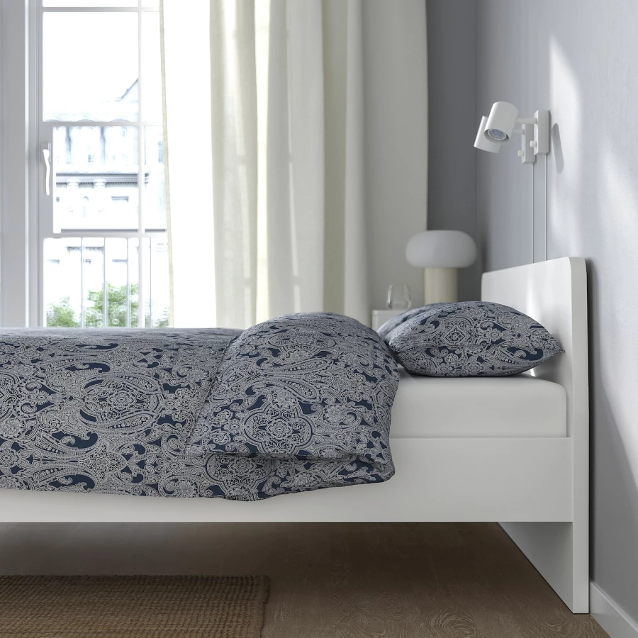 Двуспальная кровать - IKEA ASKVOLL/LINDBADEN, 200х160 см, белый, АСКВОЛЬ/ЛИНДАБДЕН ИКЕА (изображение №6)