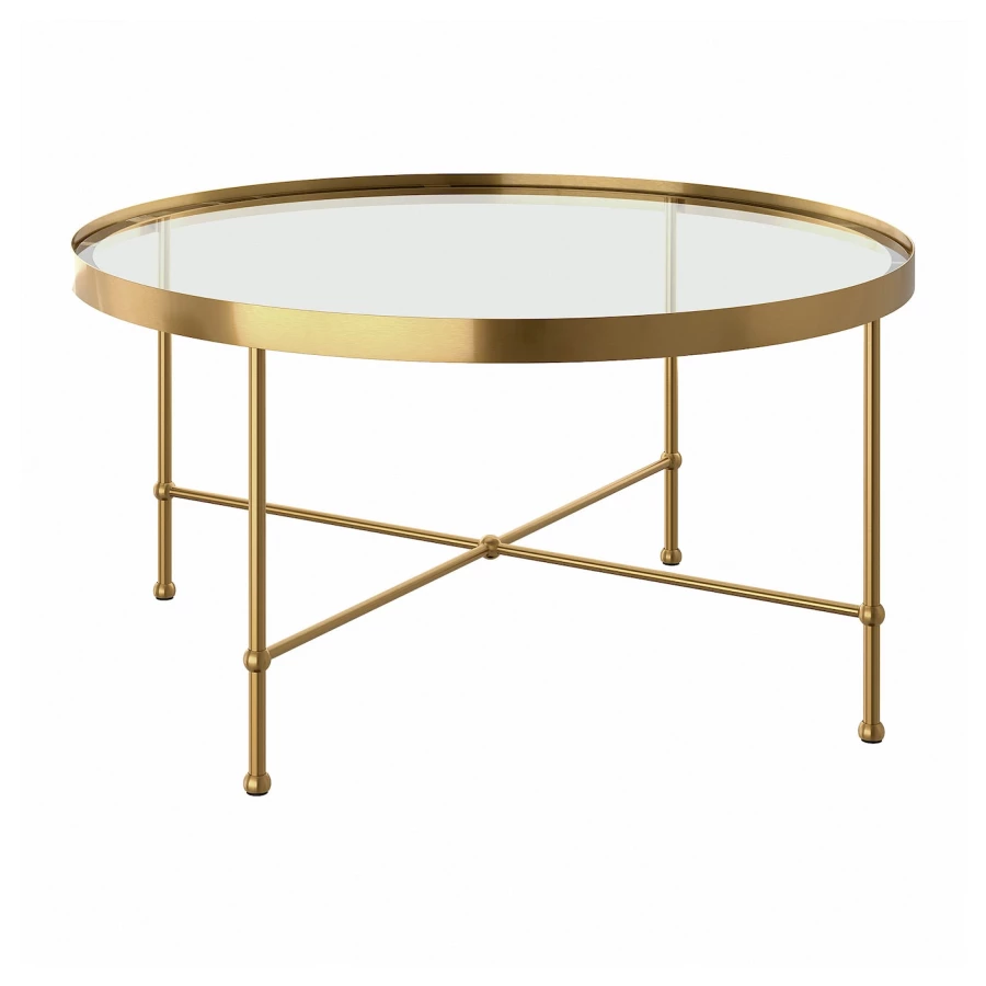 Журнальный столик IKEA TORSJÖ/ТОРСЙЁ ИКЕА, 88 см, золотой (изображение №1)