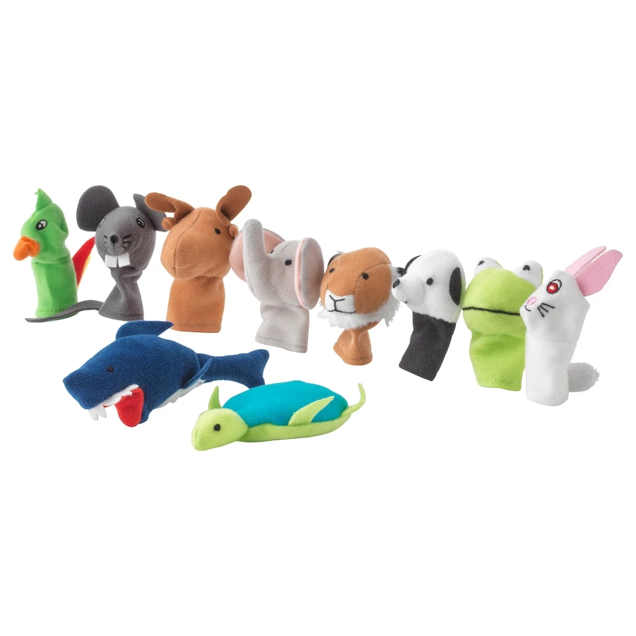 Мягкие игрушки - IKEA TITTA DJUR/ТИТТА ДЖУР ИКЕА, 10 шт, разноцветные (изображение №1)