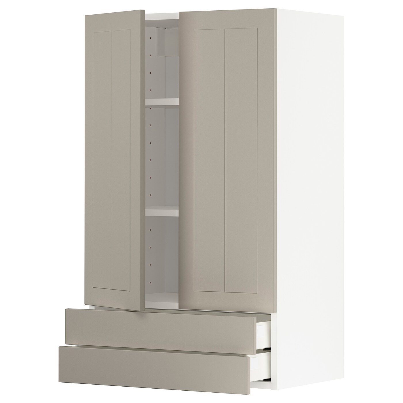 Шкаф  -  METOD / MAXIMERA IKEA/  МЕТОД/МАКСИМЕРА ИКЕА, 100х60 см, белый/коричневый