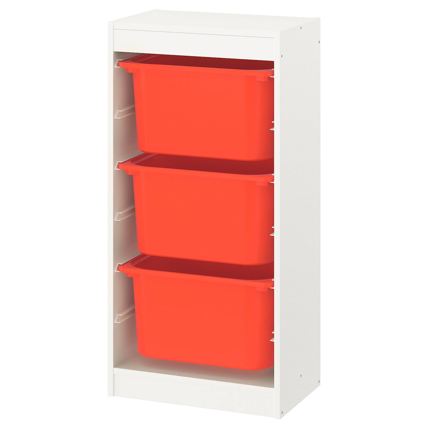 Стеллаж - IKEA TROFAST, 46х30х94 см, белый/оранжевый, ТРУФАСТ ИКЕА