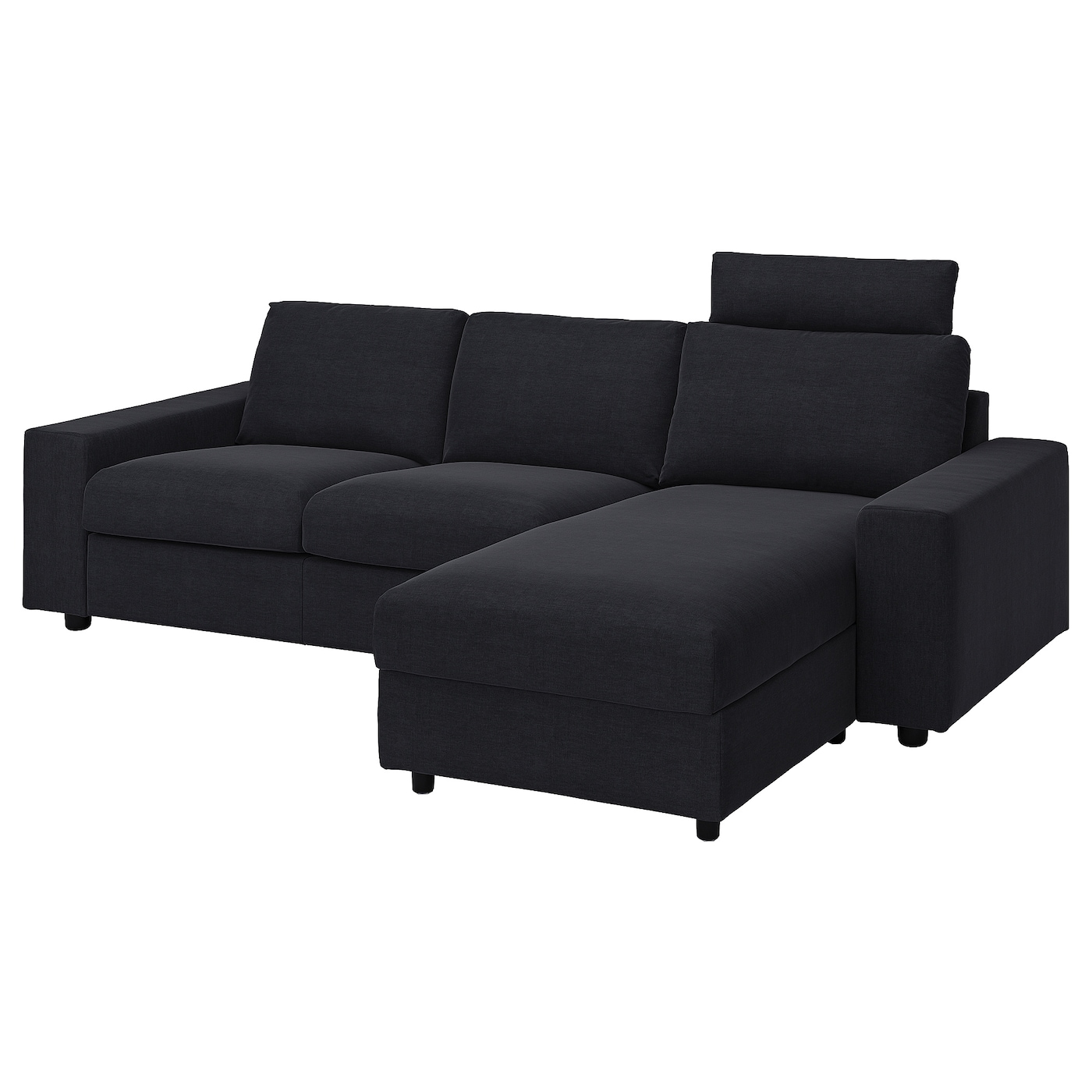 Чехол на 3-местный диван - IKEA VIMLE/ВИМЛЕ ИКЕА, 222х103 см, черный