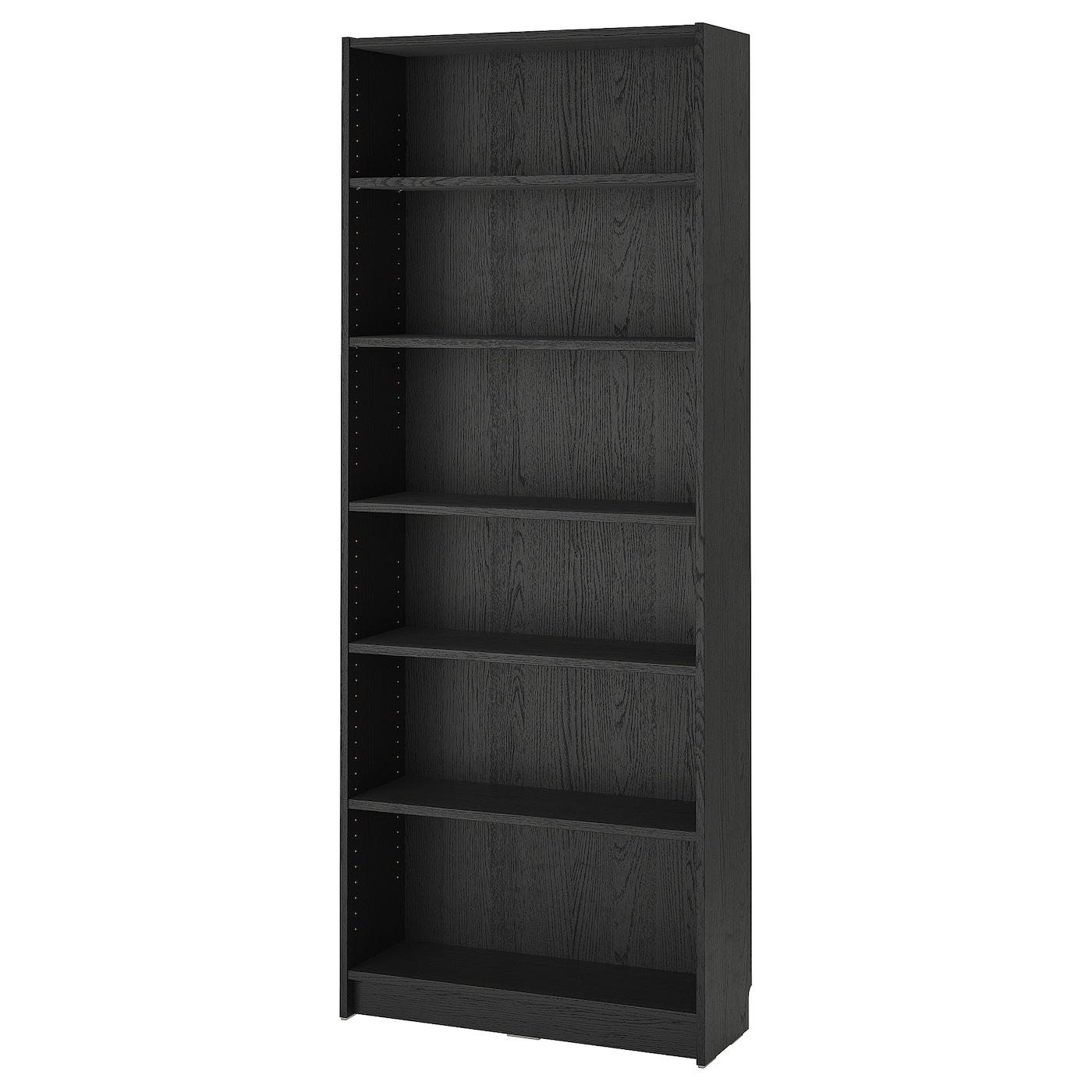 Стеллаж - IKEA BILLY, 80х28х202 см, черный/имитация дуба, БИЛЛИ ИКЕА