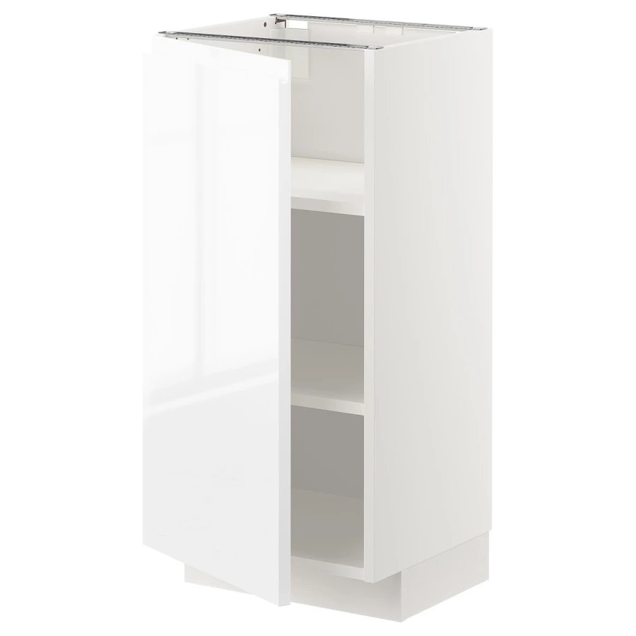Напольный кухонный шкаф  - IKEA METOD, 88x39,5x40см, белый, МЕТОД ИКЕА (изображение №1)