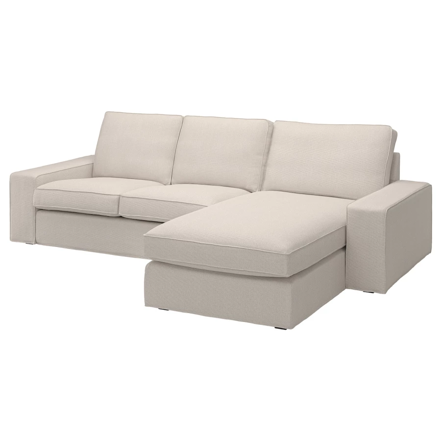 2-местный диван и кушетка - IKEA KIVIK/КИВИК ИКЕА, 83х280х95(163) см, серый (изображение №1)