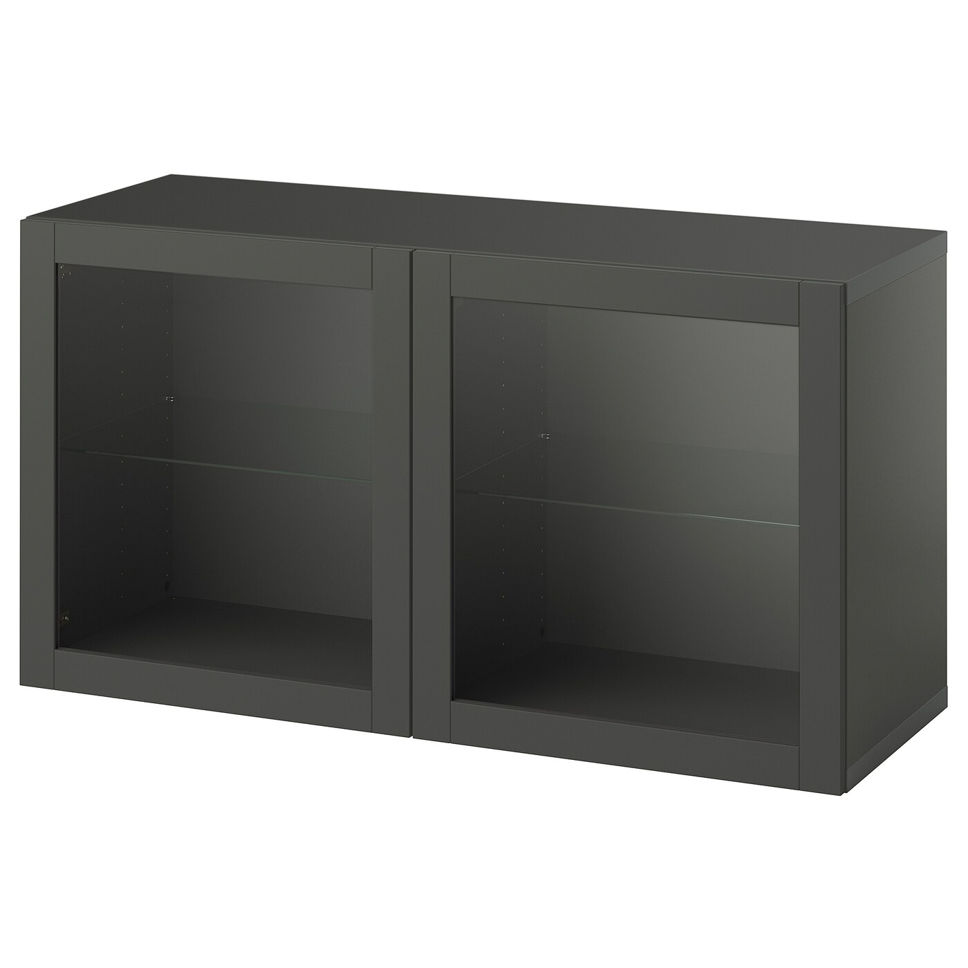 Комбинация для хранения - BESTÅ/ BESTА IKEA/ БЕСТА/БЕСТО ИКЕА, 120х64 см, темно-серый