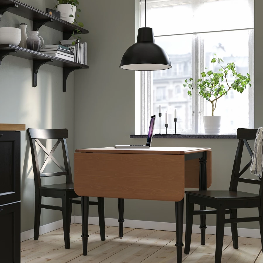 Набор кухонных столов - DANDERYD/INGOLF IKEA/ ДАНДЕРИТ/ИНГОЛЬФ ИКЕА, 134х80х74 см, коричневый (изображение №3)