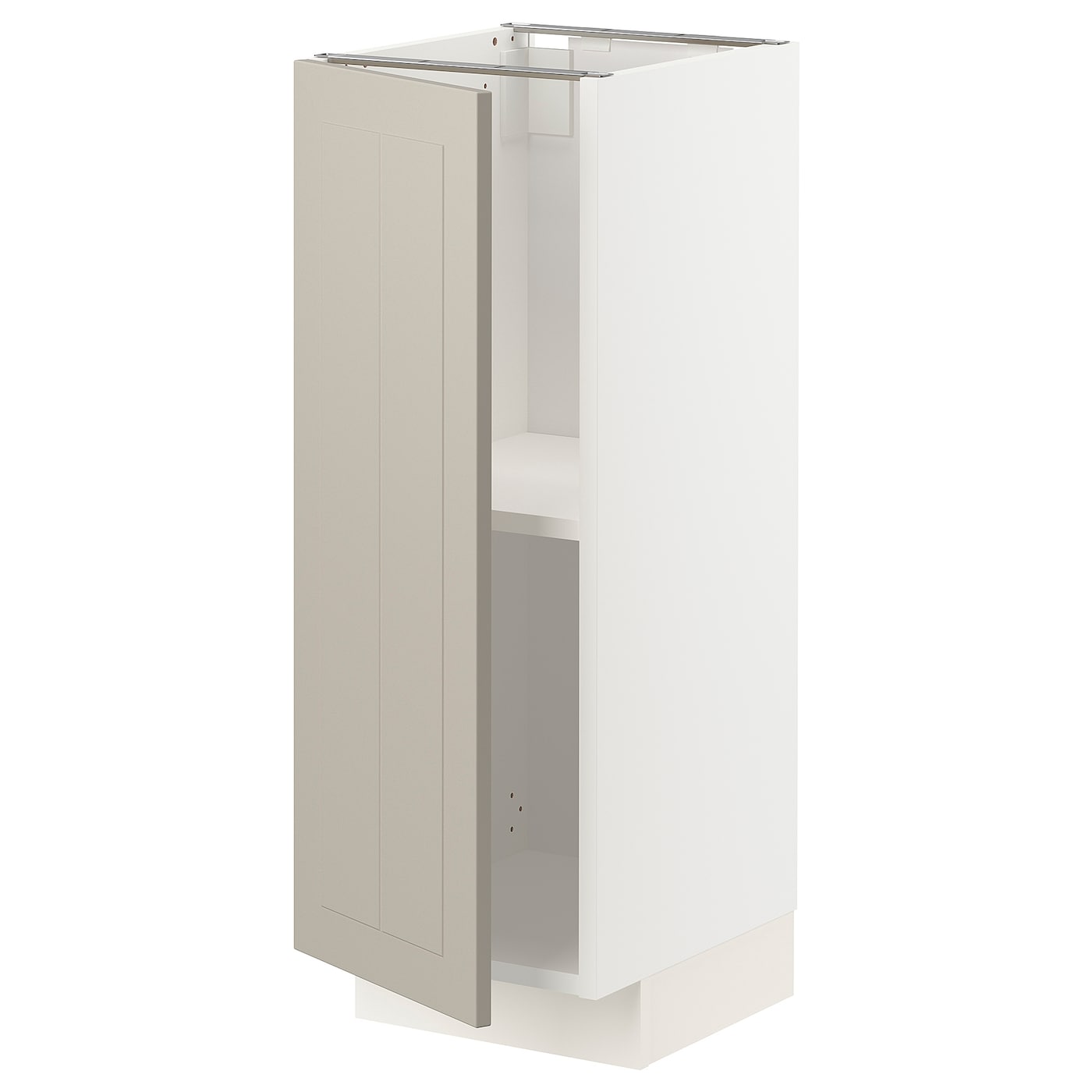 Напольный кухонный шкаф  - IKEA METOD, 88x39x30см, белый/бежевый, МЕТОД ИКЕА